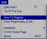 Menu: Help/How To Register